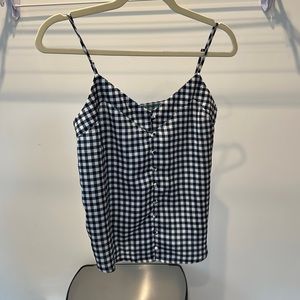 Abercrombie & Fitch silk gingham tank